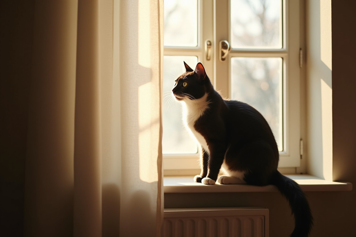 chat noir et blanc