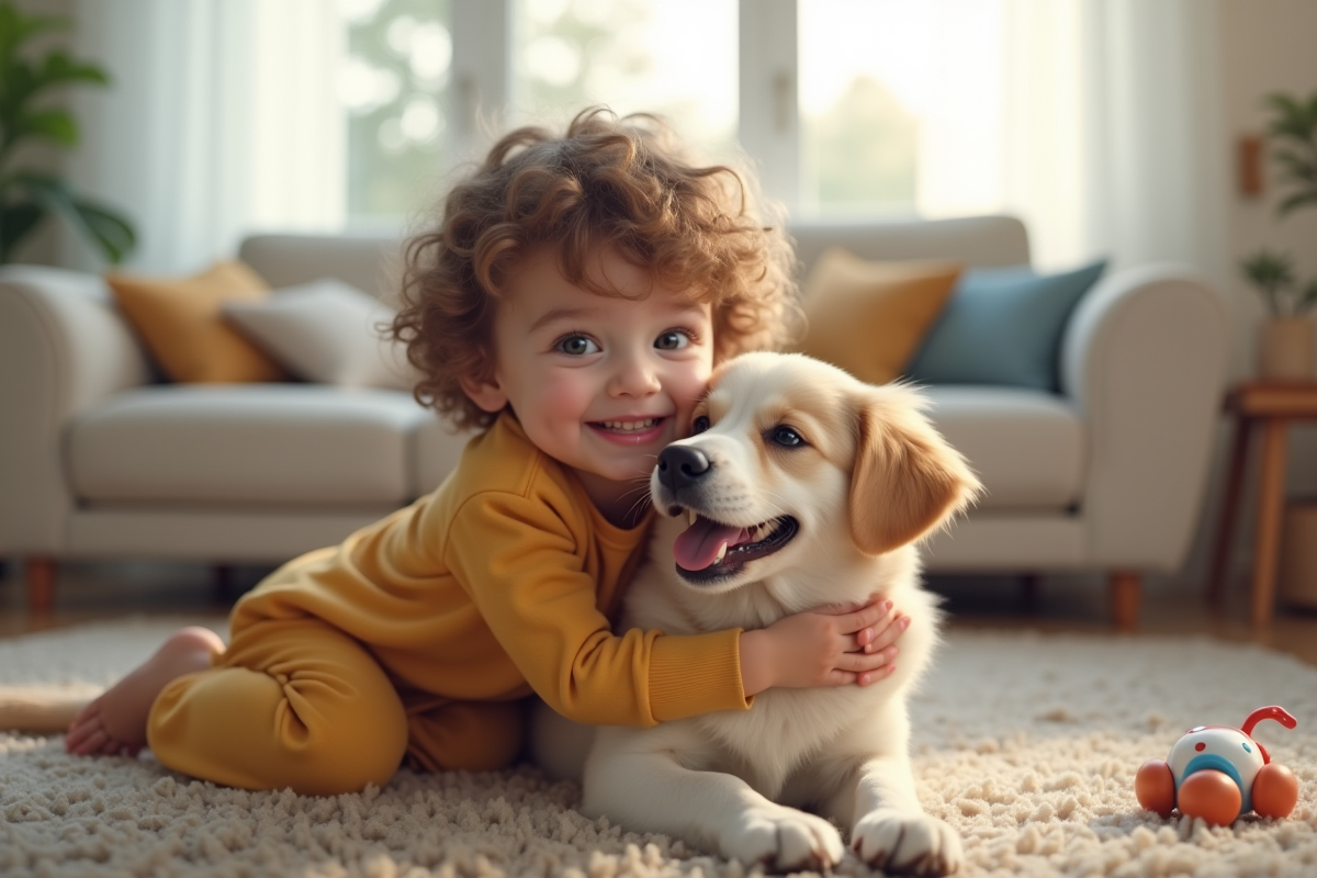 chien heureux